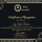 Certificate Bima Gurukul